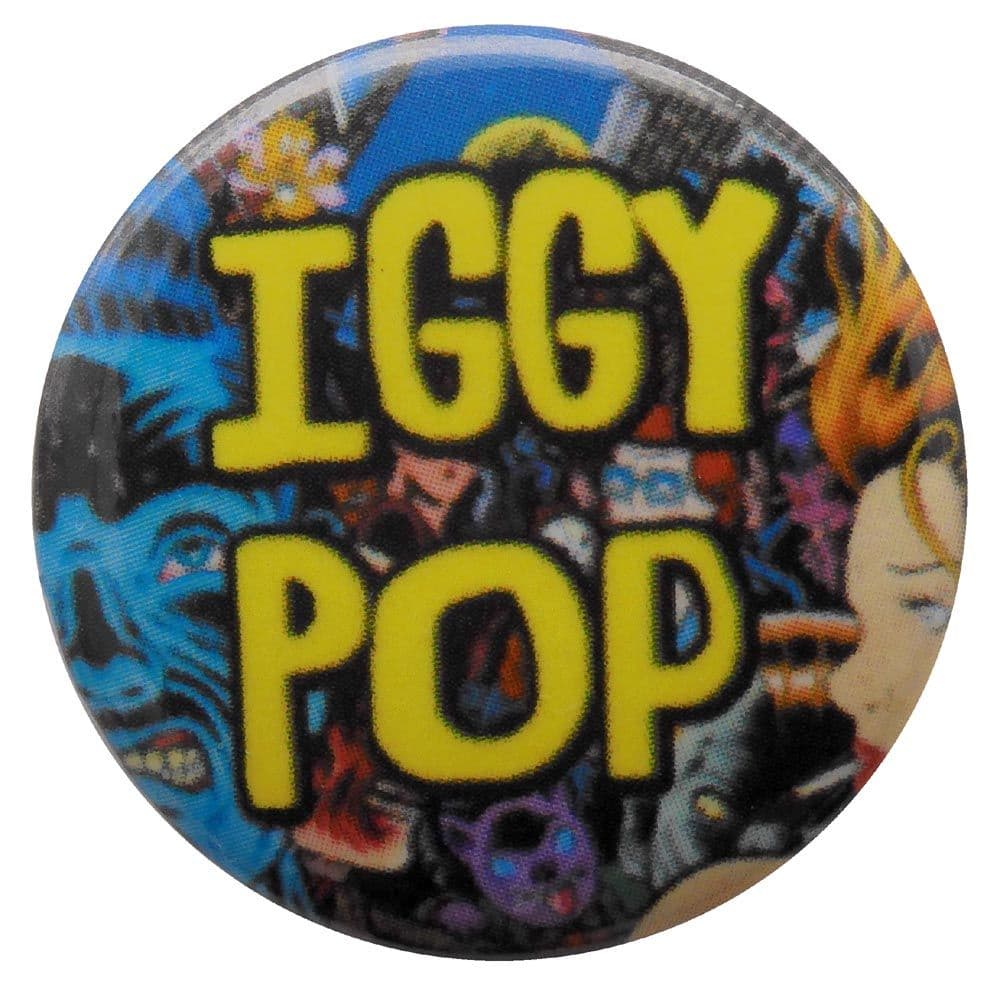 Iggy Pop - 'Yellow Logo' Button Badge