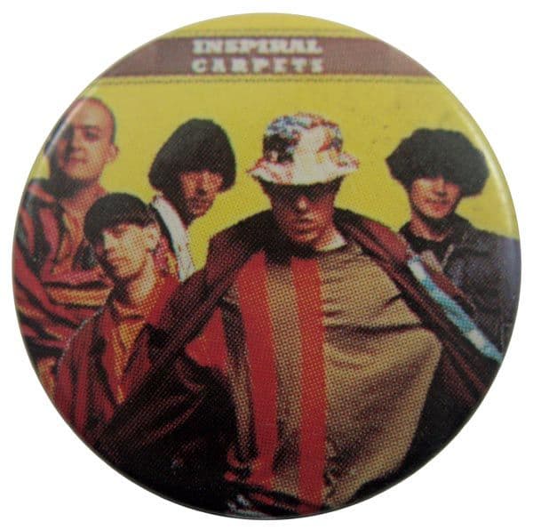 Inspiral Carpets - 'Group Yellow' Button Badge