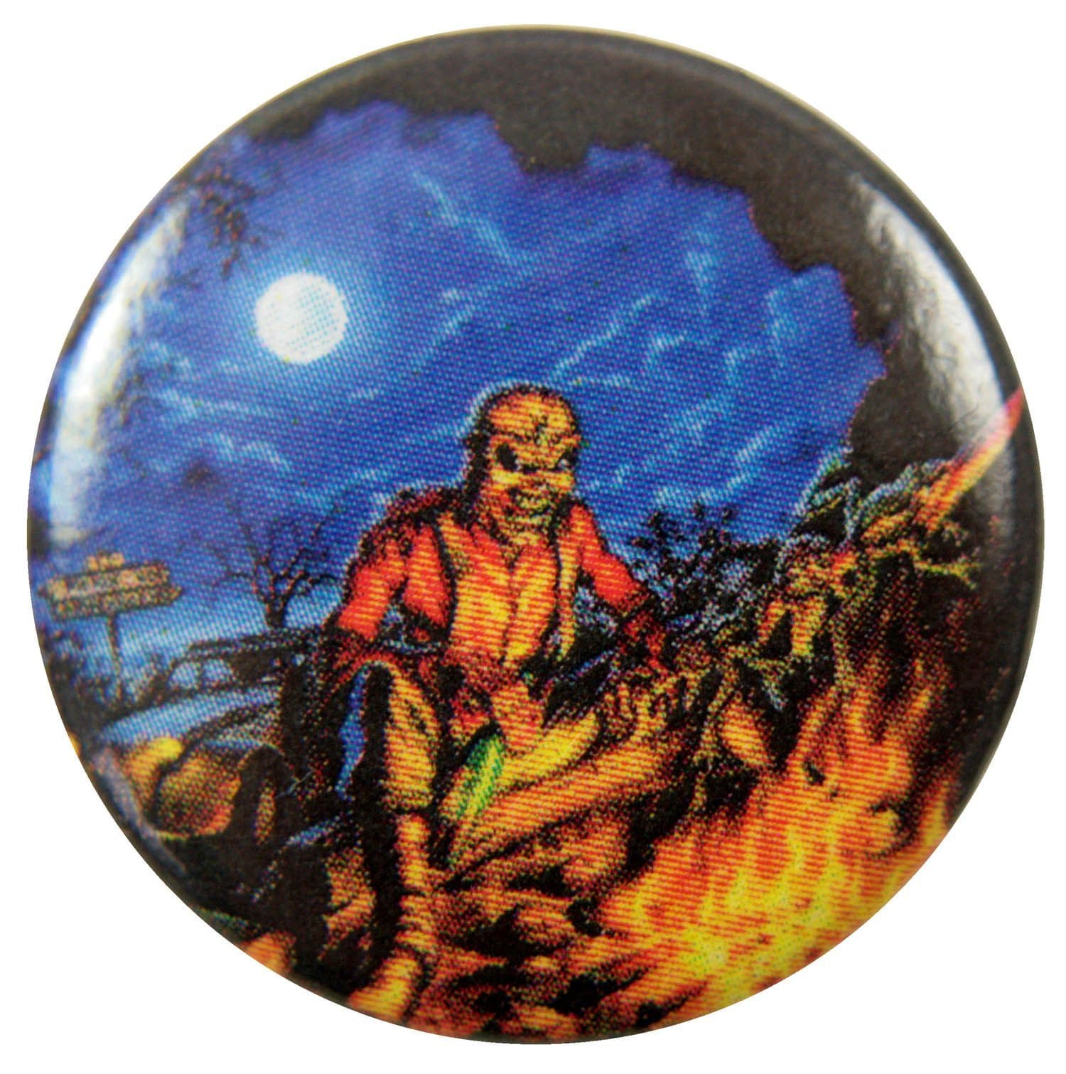 Iron Maiden - 'Eddie Fire - Paris France 2013' Button Badge