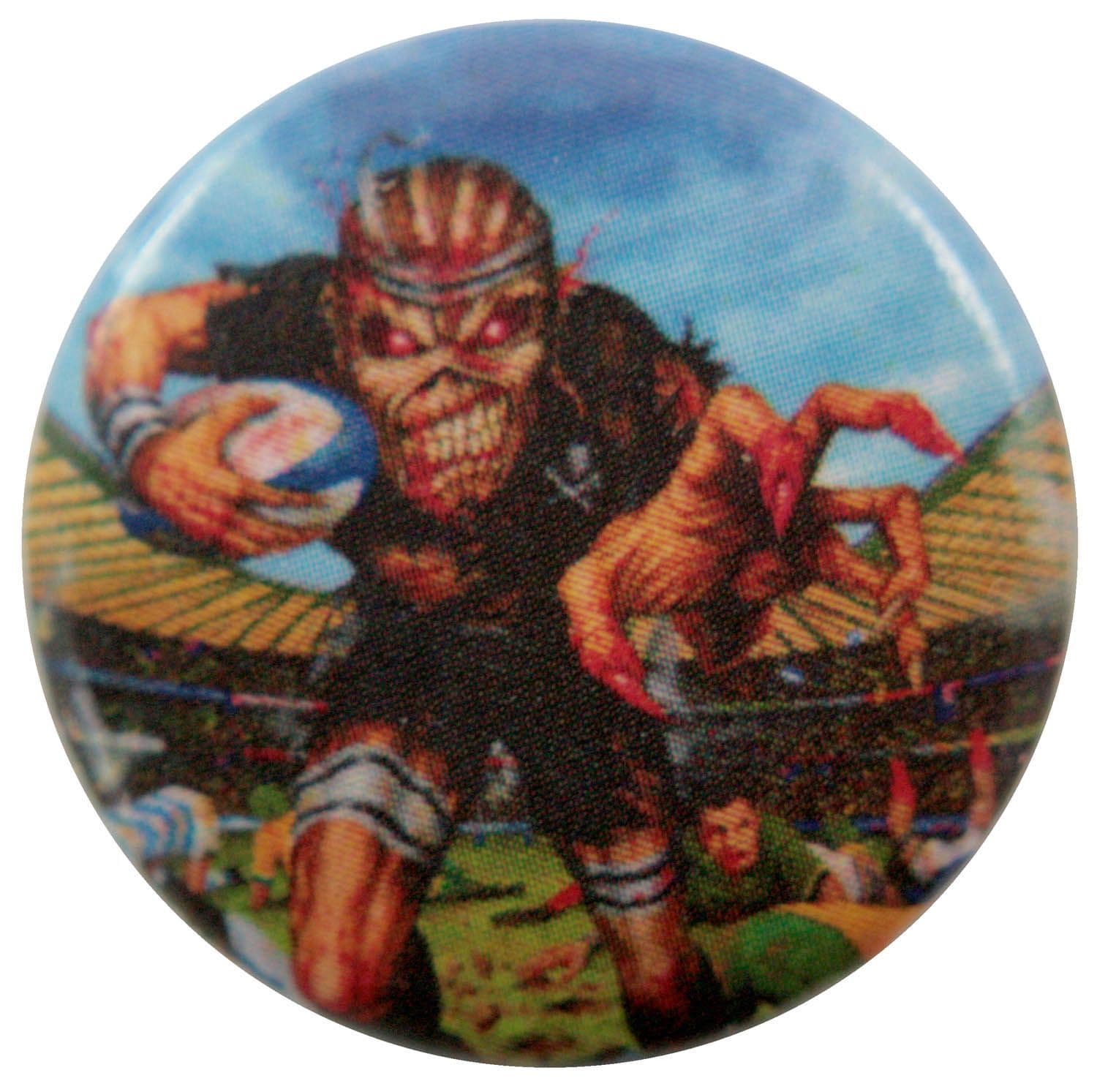 Iron Maiden - 'Eddie New Zealand Rugby' Button Badge