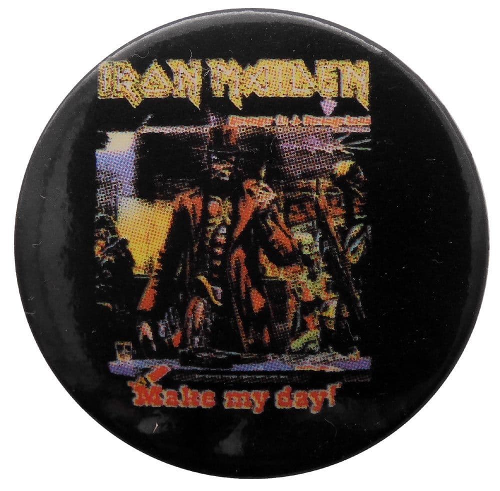 Iron Maiden - 'Make My Day' Button Badge
