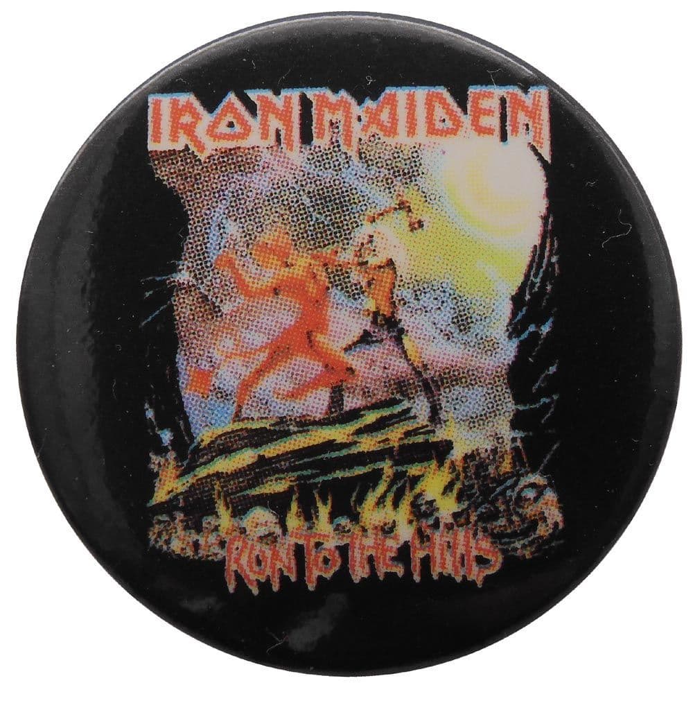 Iron Maiden - 'Run to the Hills' Button Badge