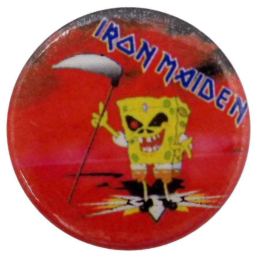 Iron Maiden - 'SpongeBob Eddie' Button Badge