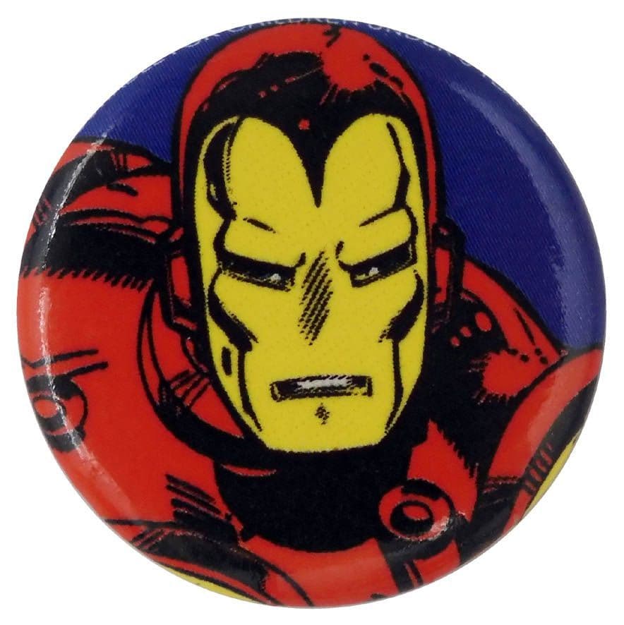 Iron Man - 'Yellow Face' Button Badge