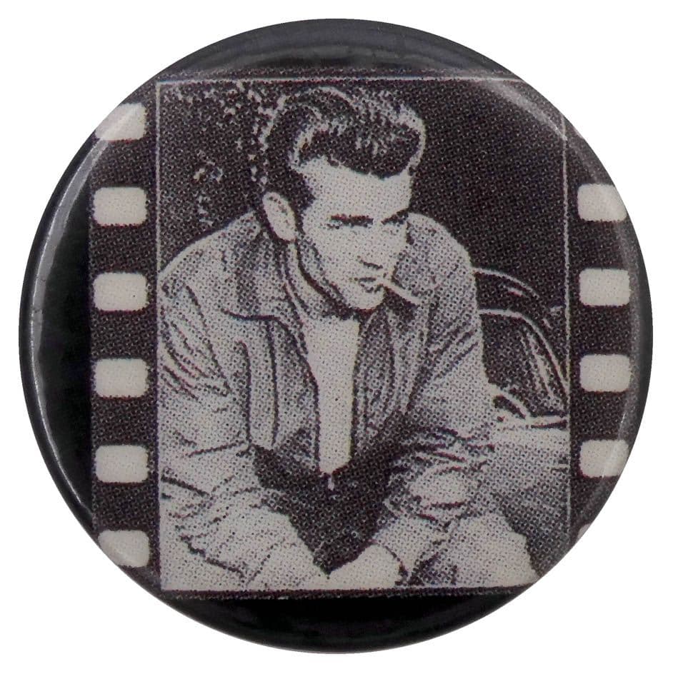 James Dean - 'Black & White Film' Button Badge