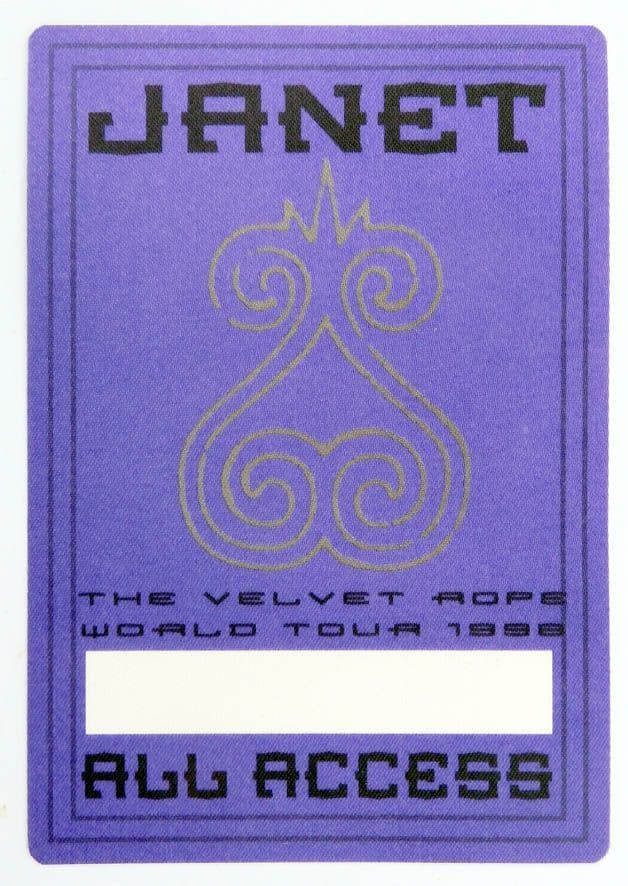 Janet Jackson - 'The Velvet Rope World Tour 1988 - All Access' Backstage Pass