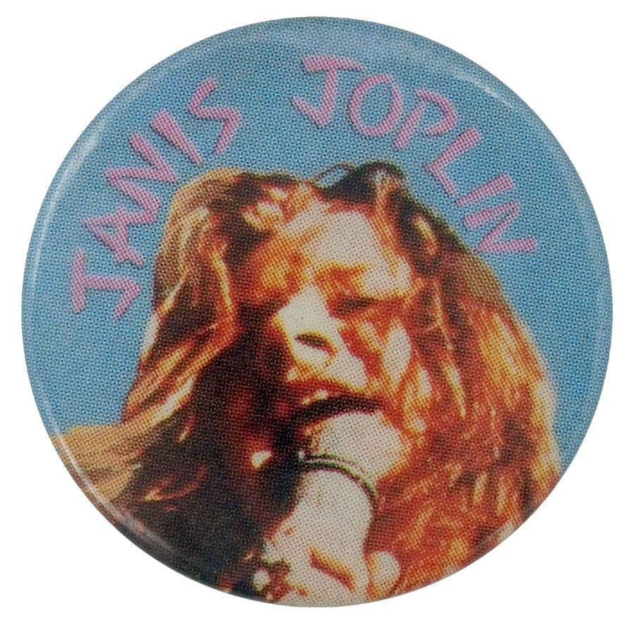 Janis Joplin - 'Singing Blue' Button Badge