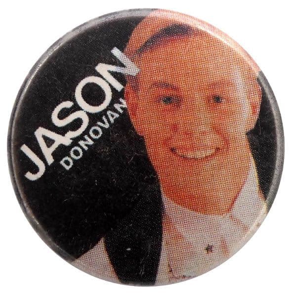 Jason Donovan - 'Black Background' Button Badge