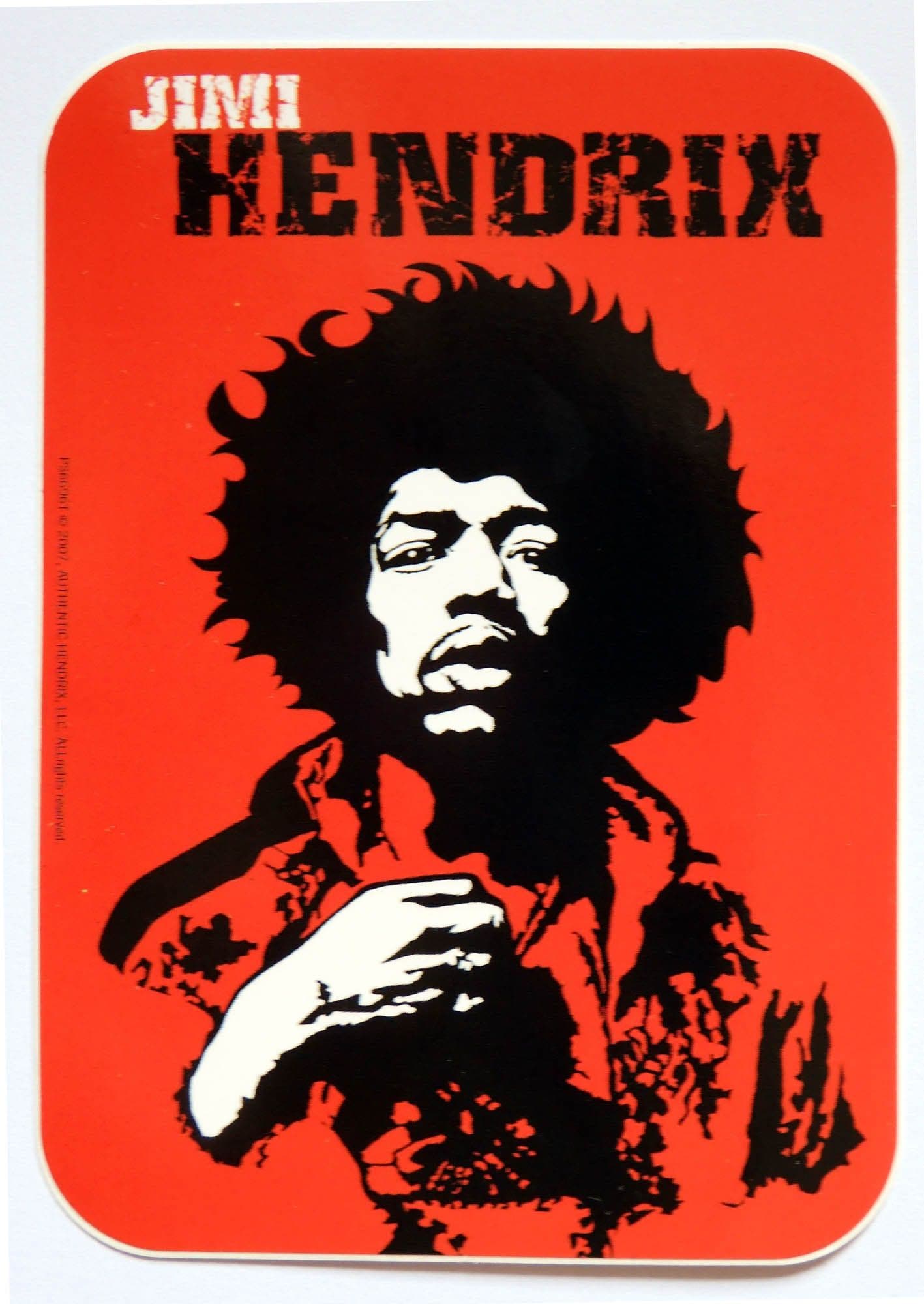 Jimi Hendrix - 'Jimi Red' Sticker