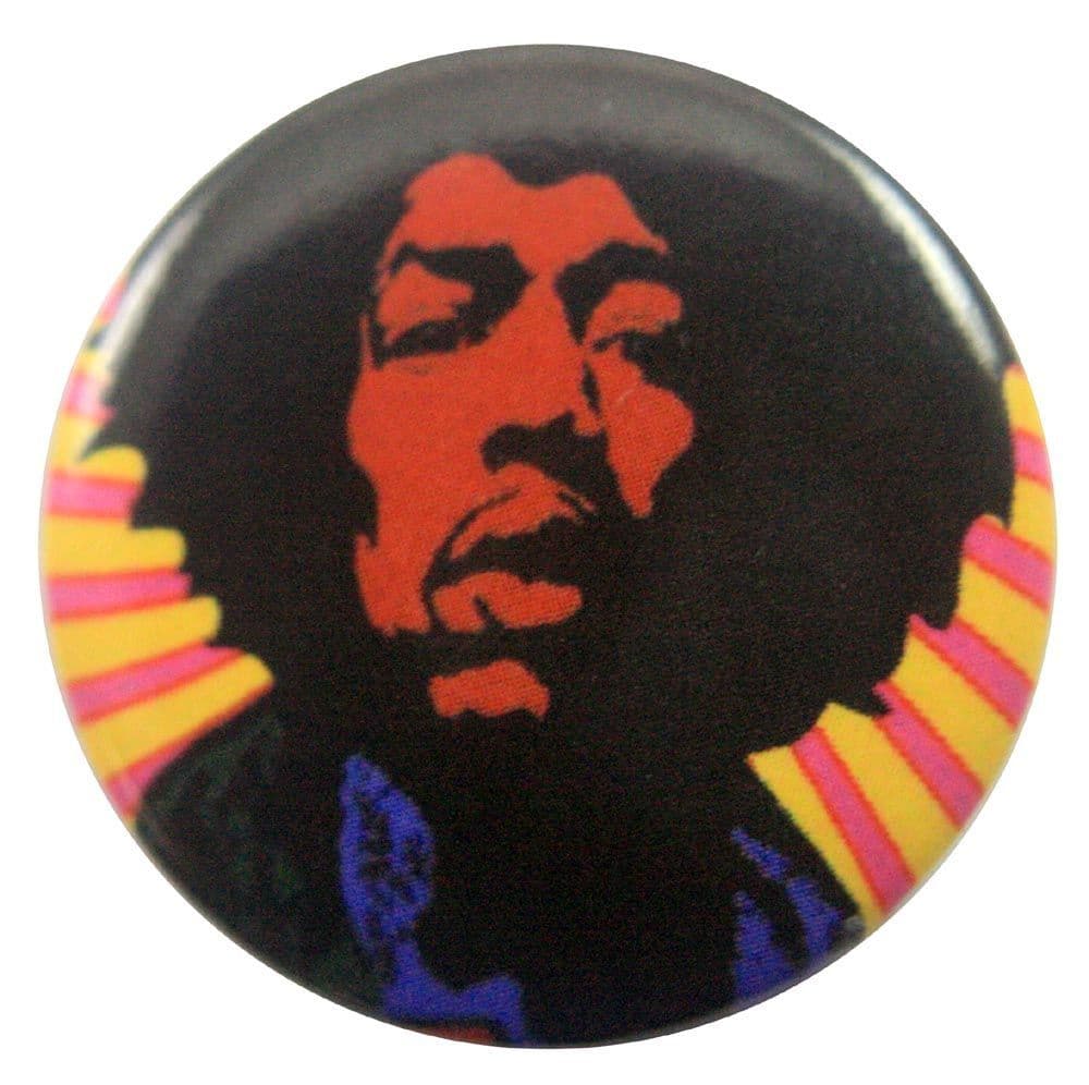 Jimi Hendrix - 'Jimi Sketch' Button Badge