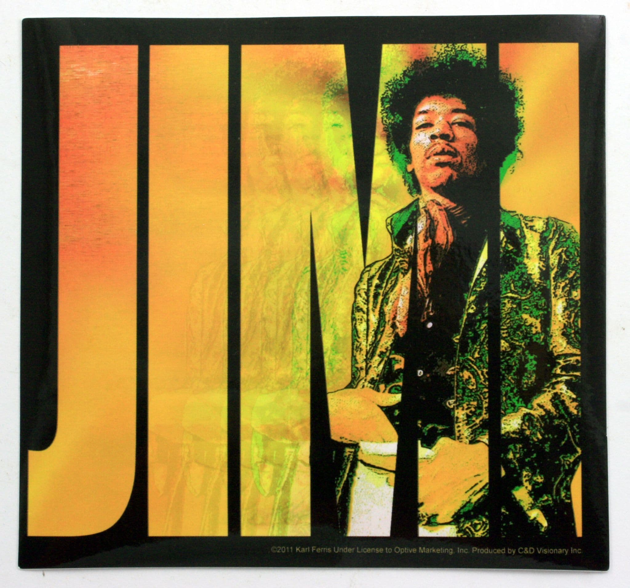 Jimi Hendrix  - 'Jimi' Square Sticker