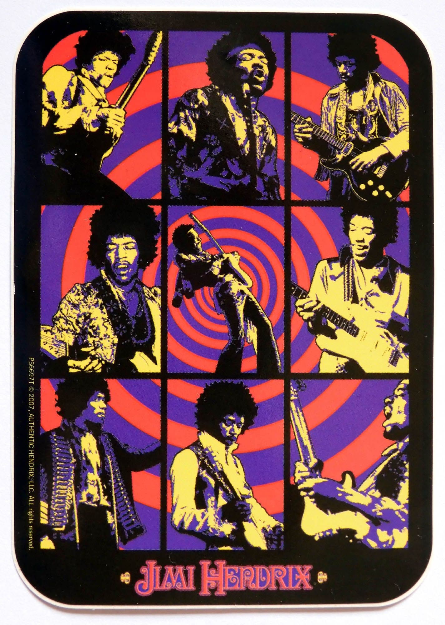 Jimi Hendrix - 'Psychedelic Pop Art' Sticker