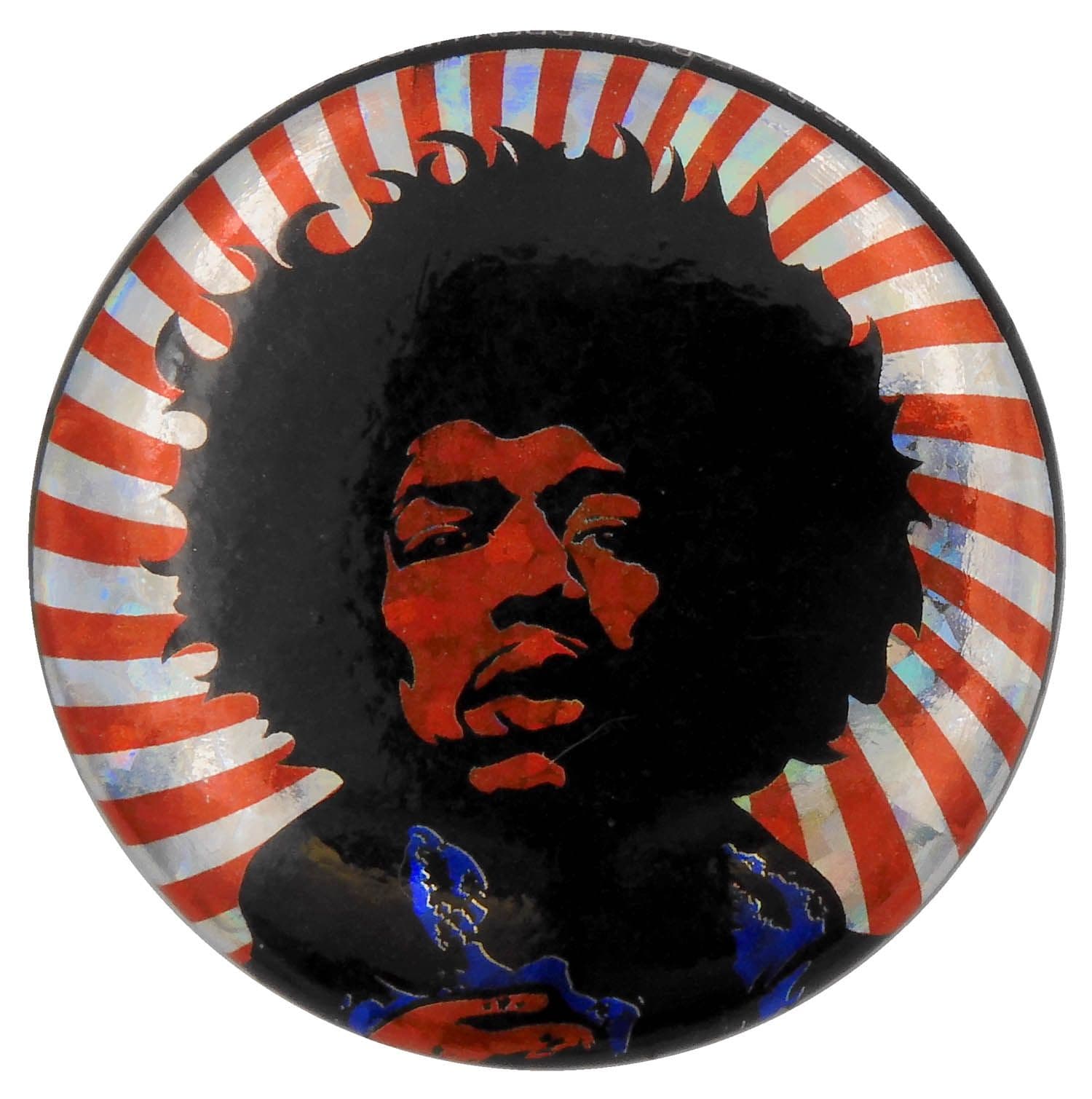 Jimi Hendrix - 'Sun Rays' Prismatic Button Badge
