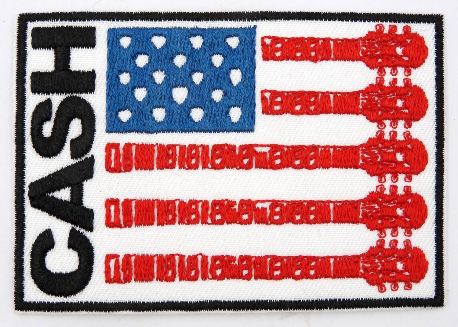 Johnny Cash  - 'Guitar Flag' Embroidered Patch