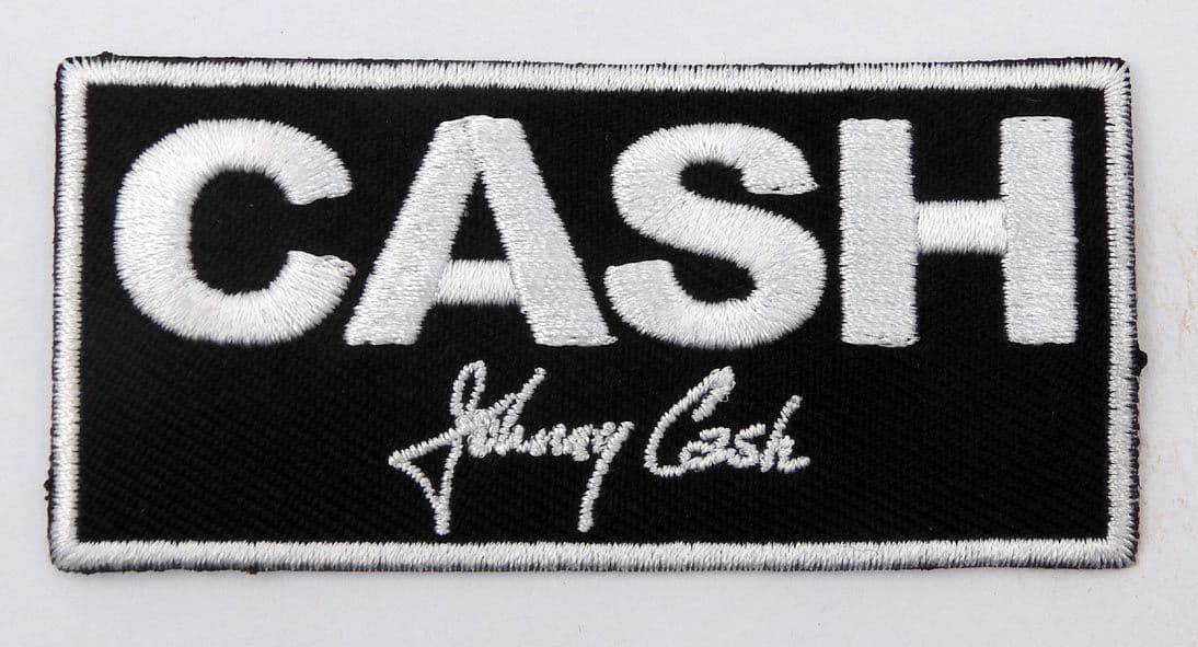 Johnny Cash  - 'Signature' Embroidered Patch