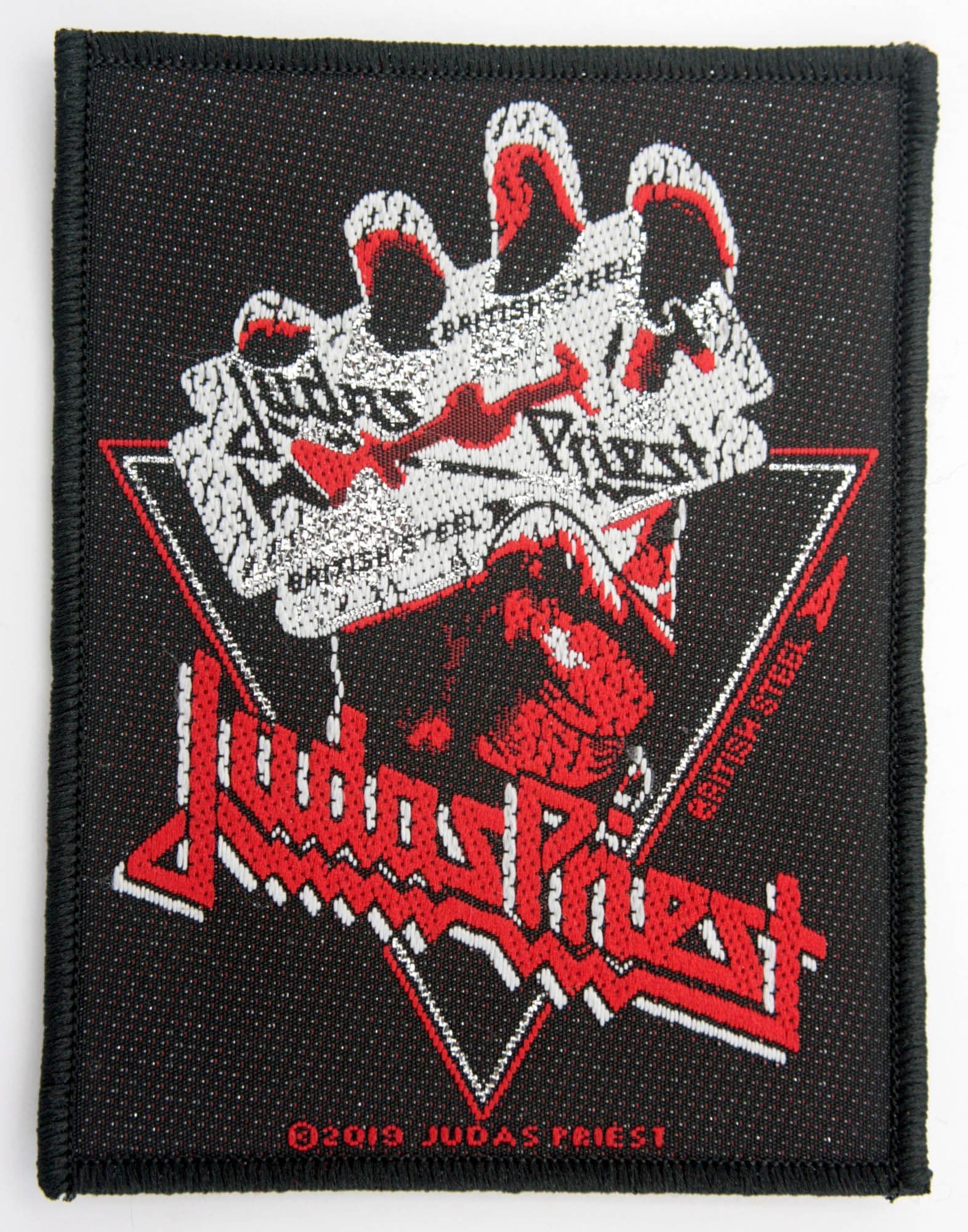 Judas Priest - 'British Steel Red' Woven Patch
