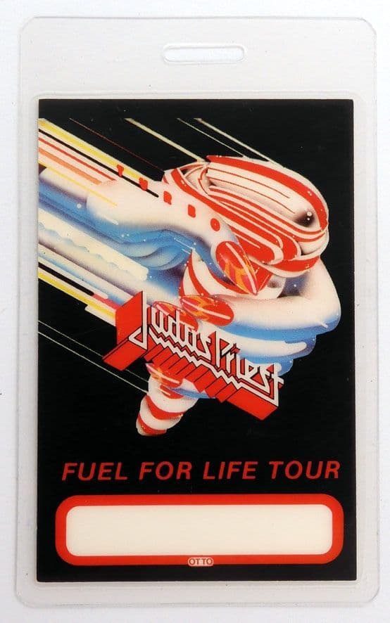 Judas Priest - 'Fuel for Life Tour 1986 Meal Ticket' Vintage Laminated Pass