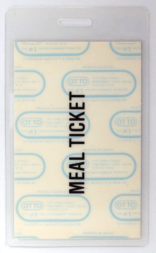 Judas Priest - 'Fuel for Life Tour 1986 Meal Ticket' Vintage Laminated Pass