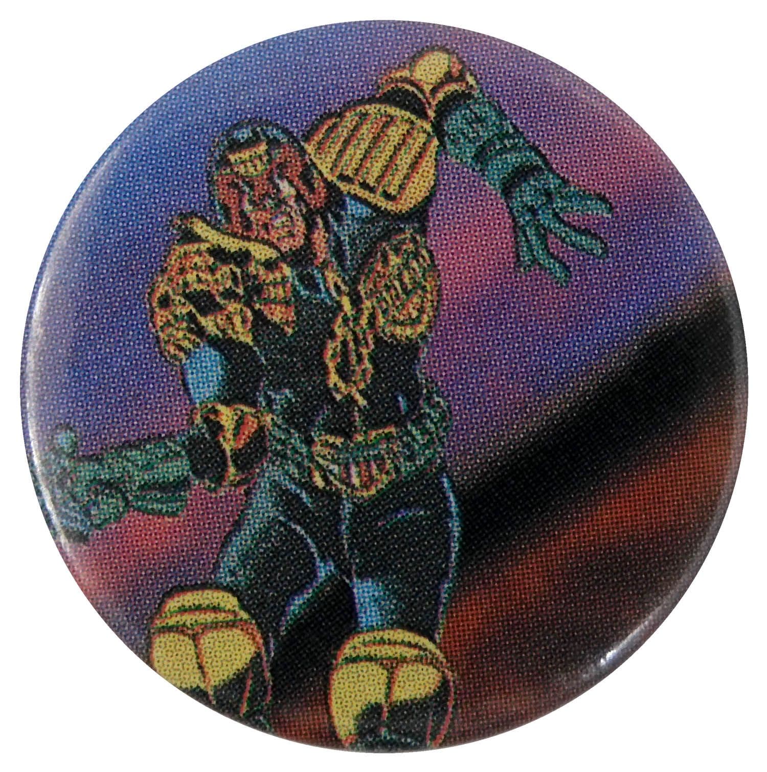 Judge Dredd - 'Colour Background' Button Badge