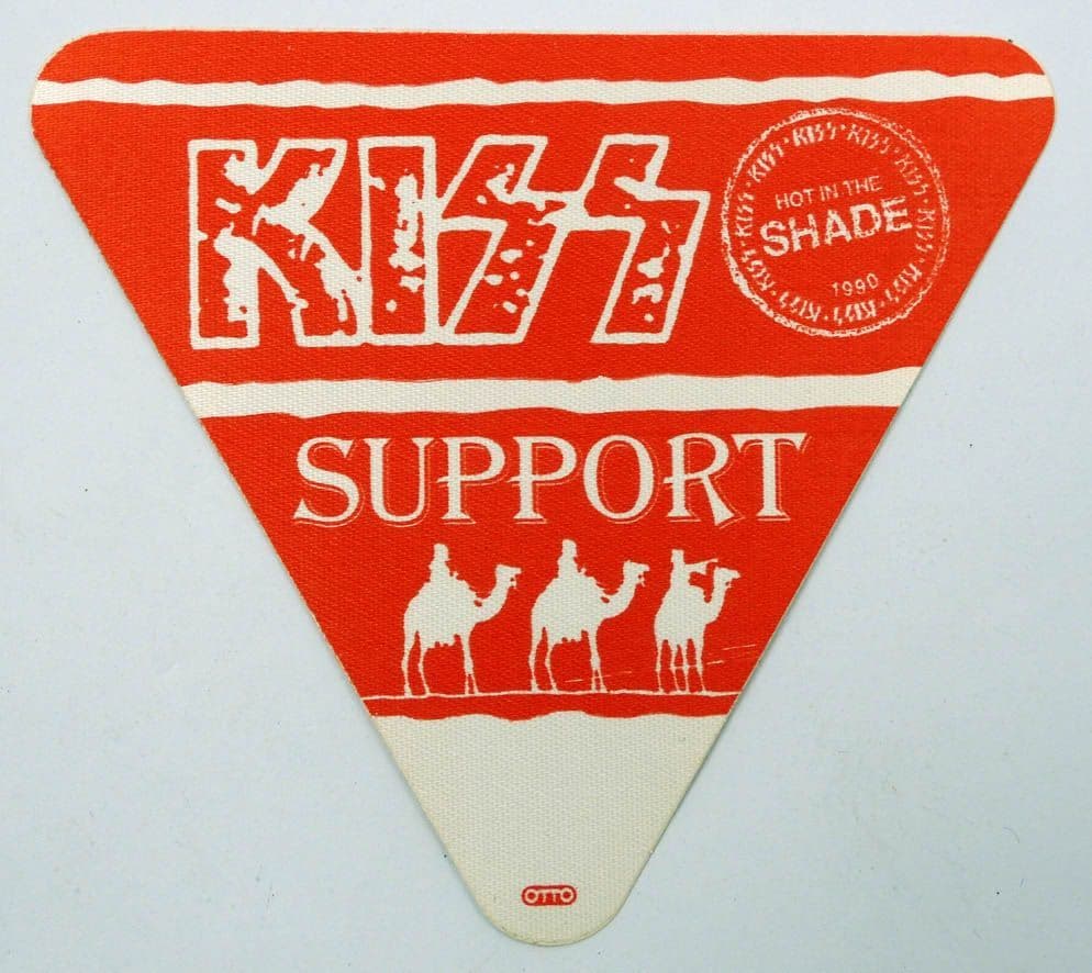Kiss 'Hot in the Shade' 1990 Support Red OTTO Backstage Pass