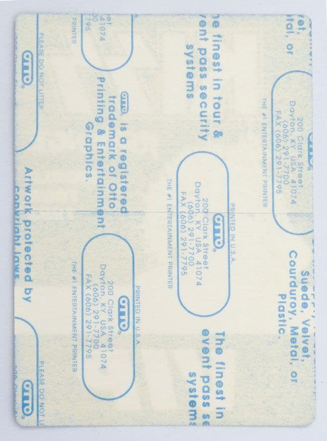 Kiss - 'Revenge World Tour 1992'  Blue Vintage Backstage Pass