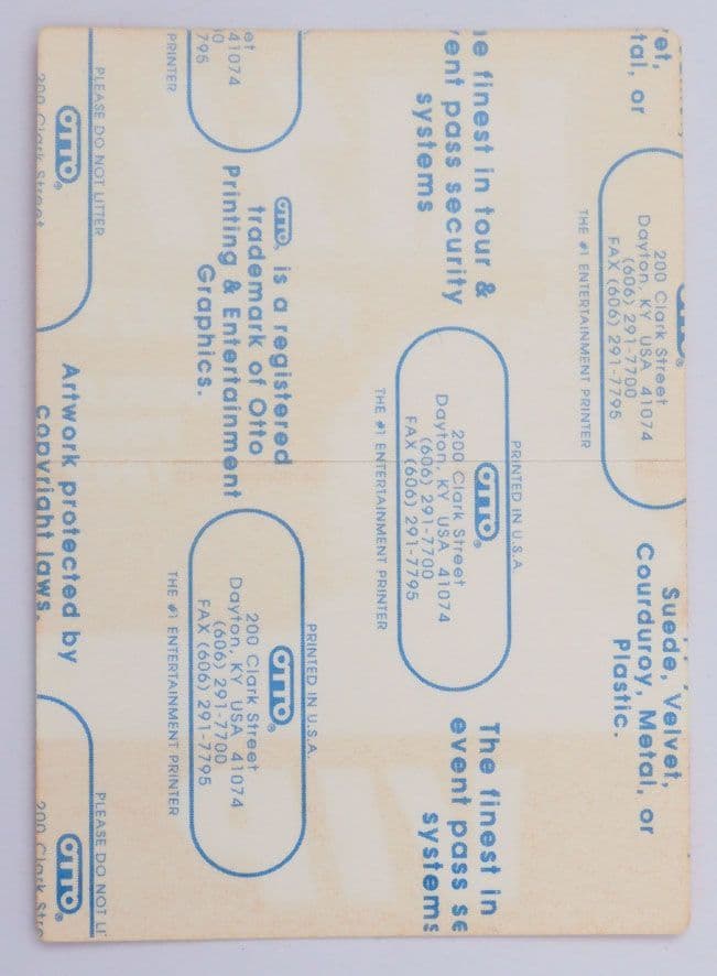 Kiss - 'Revenge World Tour 1992'  Orange Vintage Backstage Pass