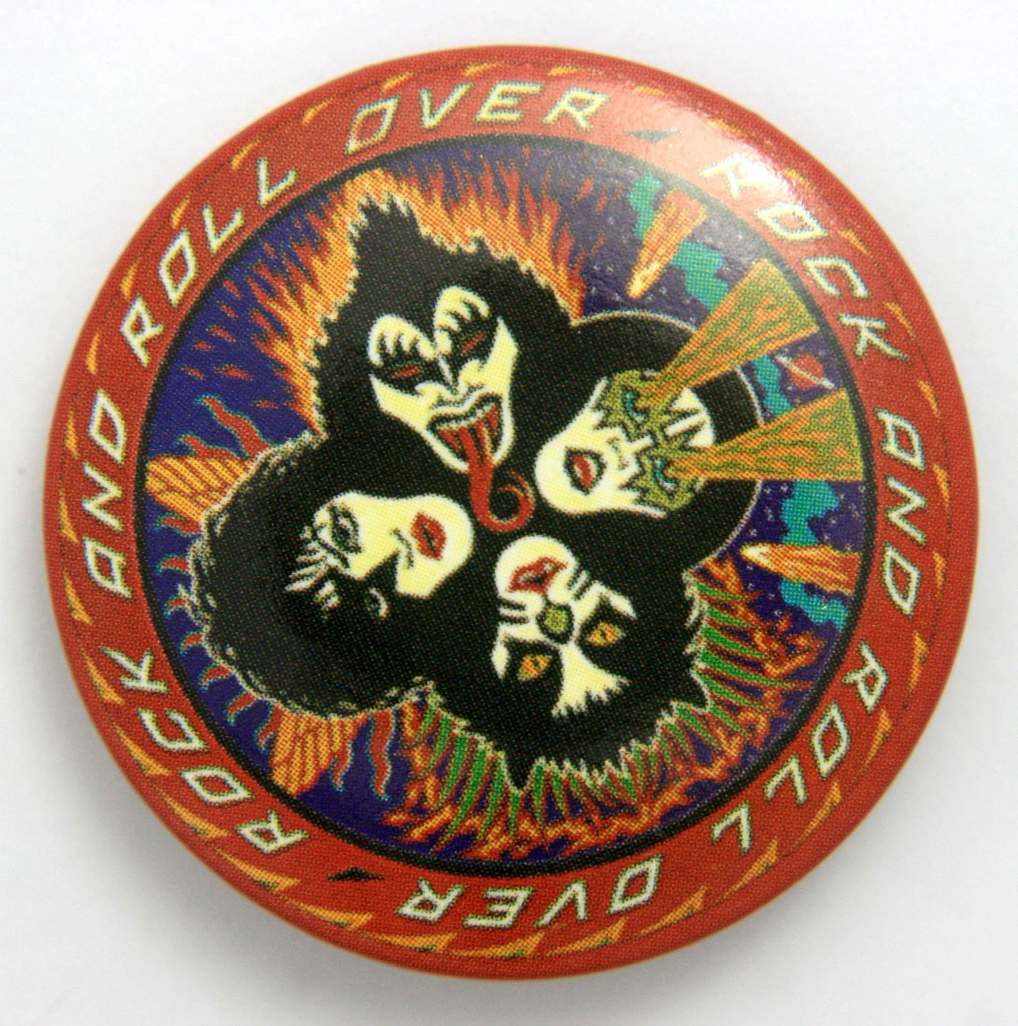 Kiss - 'Rock and Roll Over' Large Button Badge