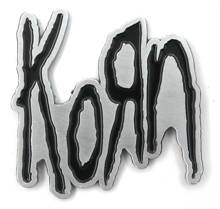 Korn - 'Logo' Enamelled Cast Metal Badge