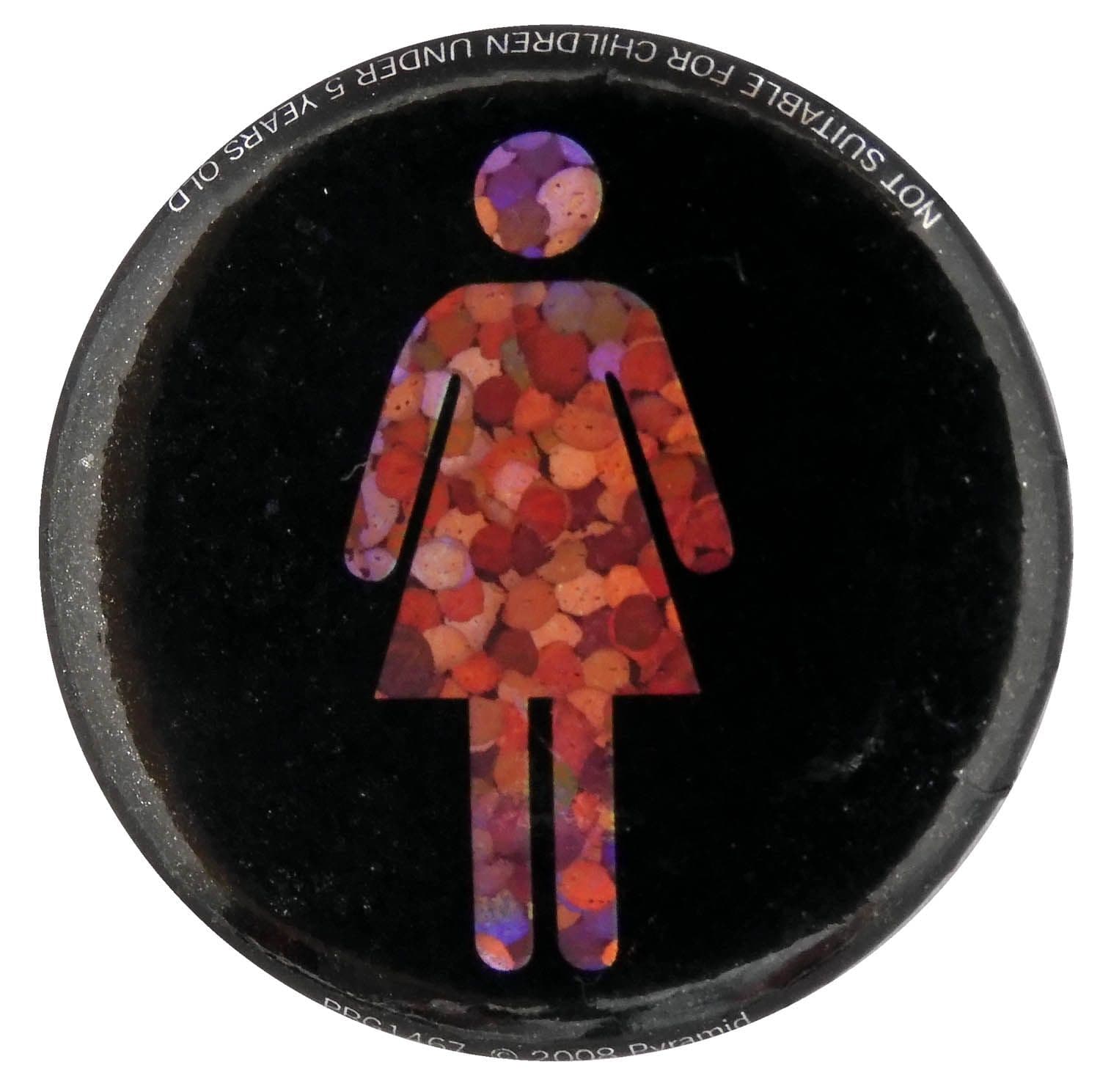 Ladies - Glittery Button Badge