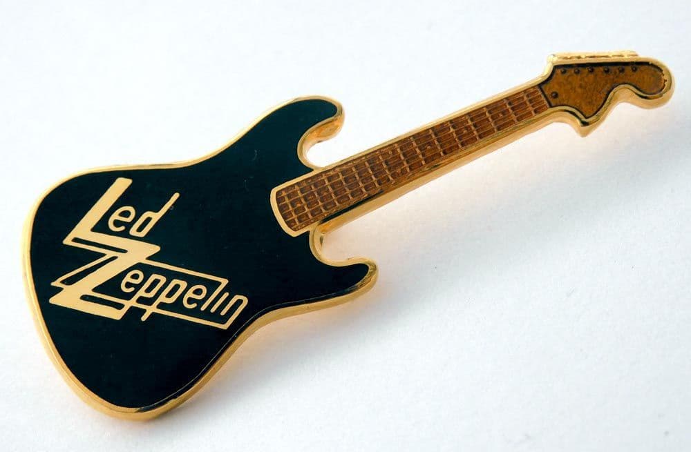 Led Zeppelin - Guitar Shaped Enamel Badge