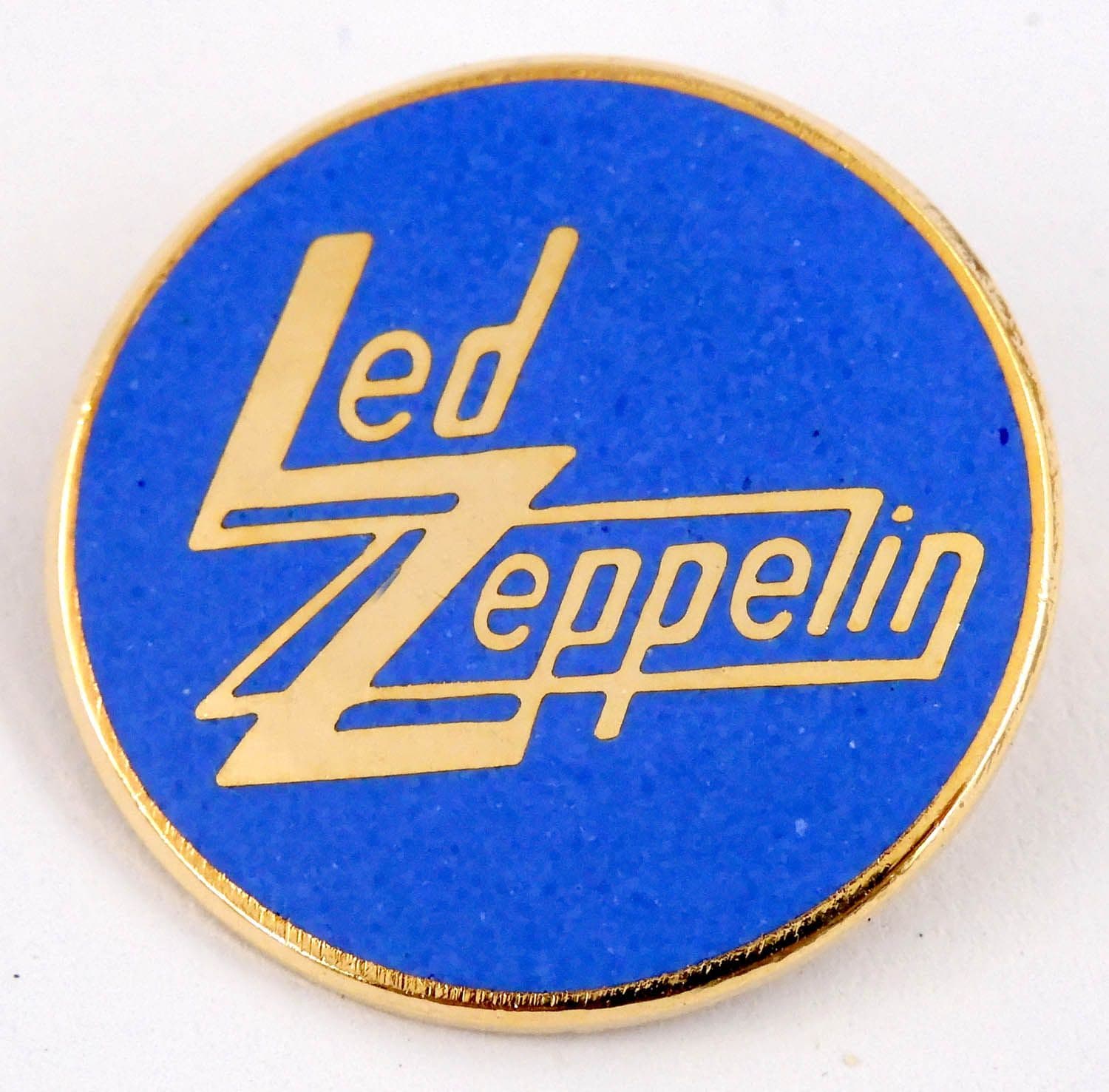 Led Zeppelin - Round Blue Enamel Badge