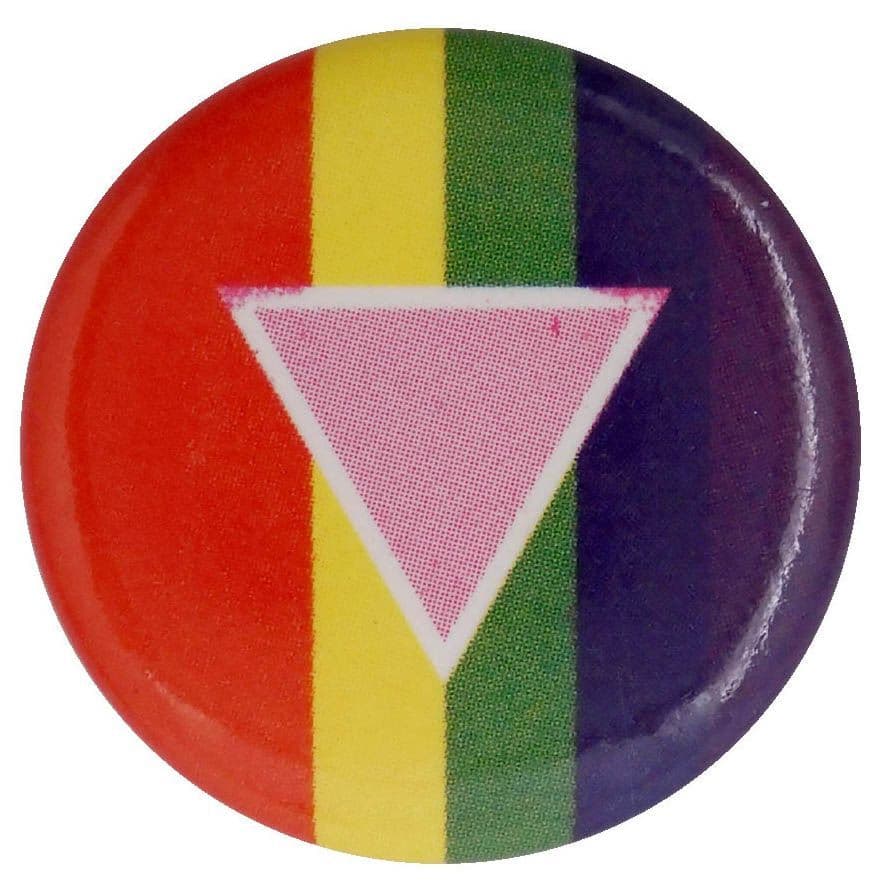LGBT - 'Pink Triangle' Button Badge