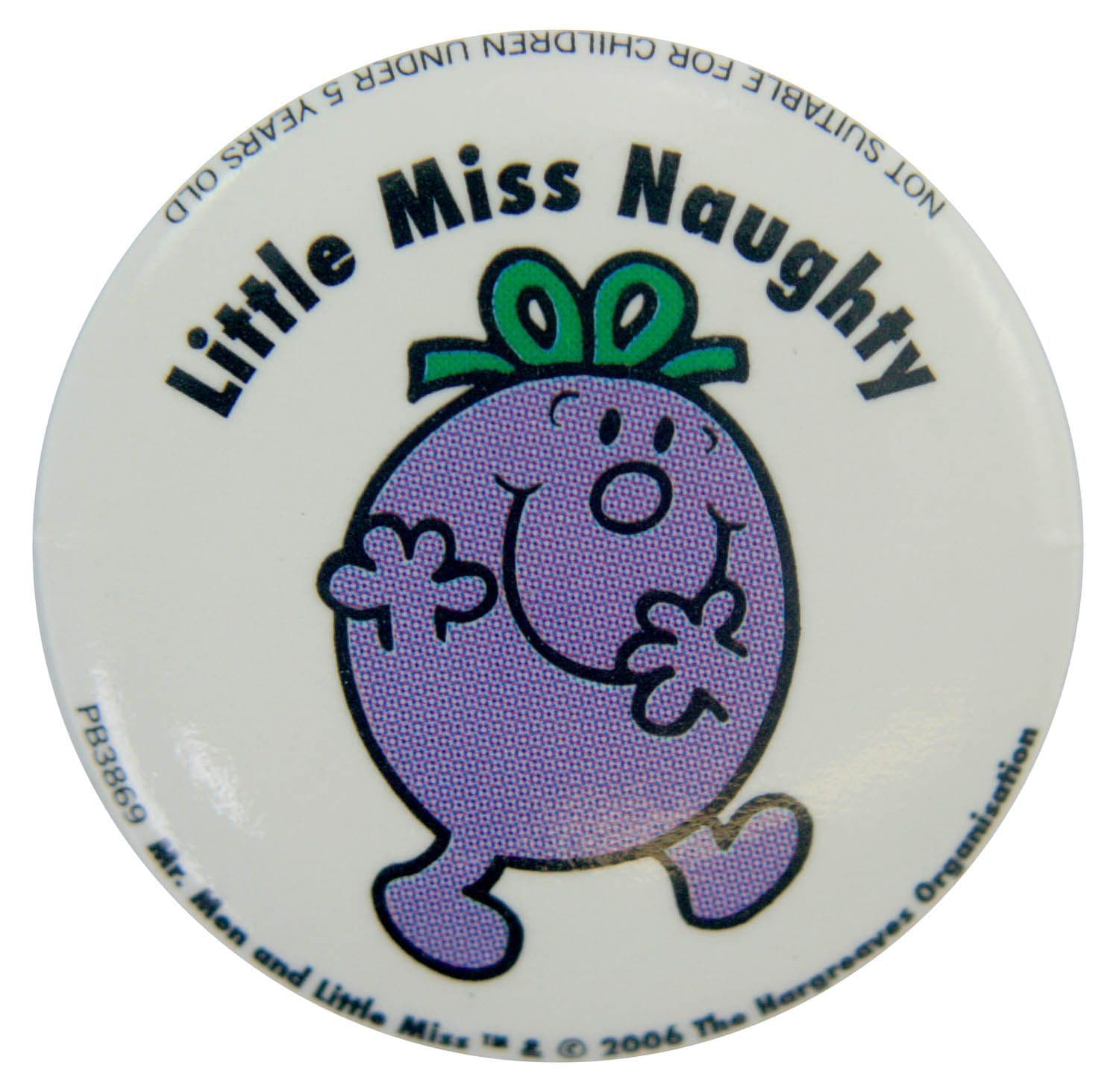 Little Miss - 'Little Miss Naughty' Button Badge