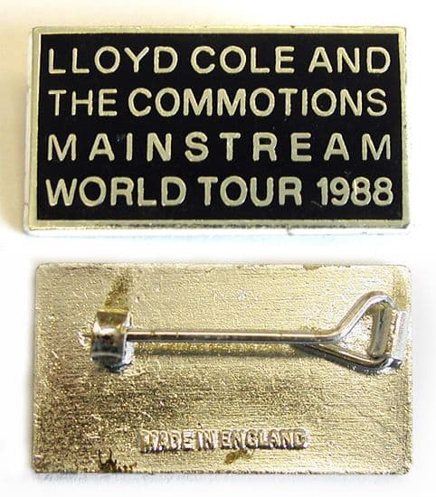 Lloyd Cole and the Commotions - 'Mainstream World Tour 1988' Enamel Badge