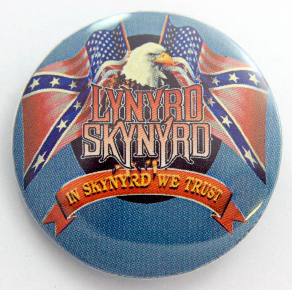 Lynyrd Skynyrd - 'Flags & Eagle' Large Button Badge