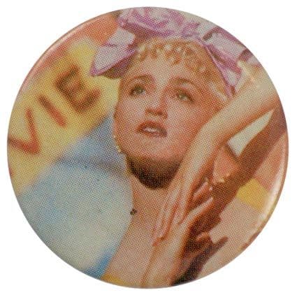 Madonna - 'Pink Bow Gazing' Button Badge