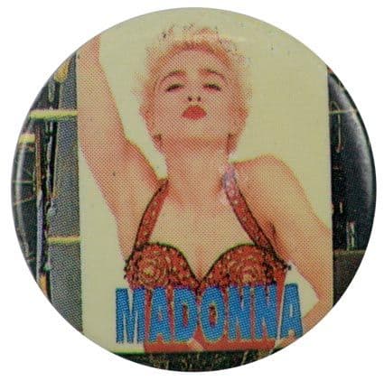 Madonna - 'Red Bra Pout' Button Badge