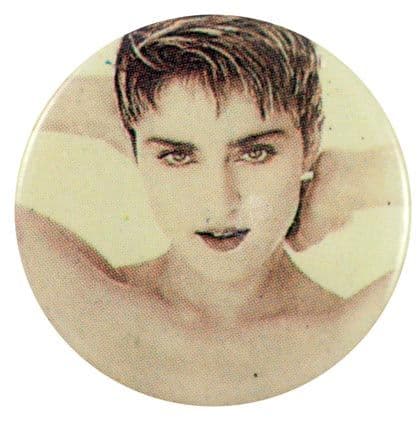 Madonna - 'Short Hair White' Button Badge