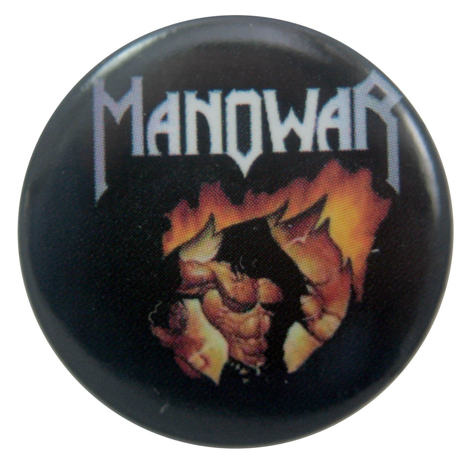 Manowar - 'Fire and Blood' Button Badge
