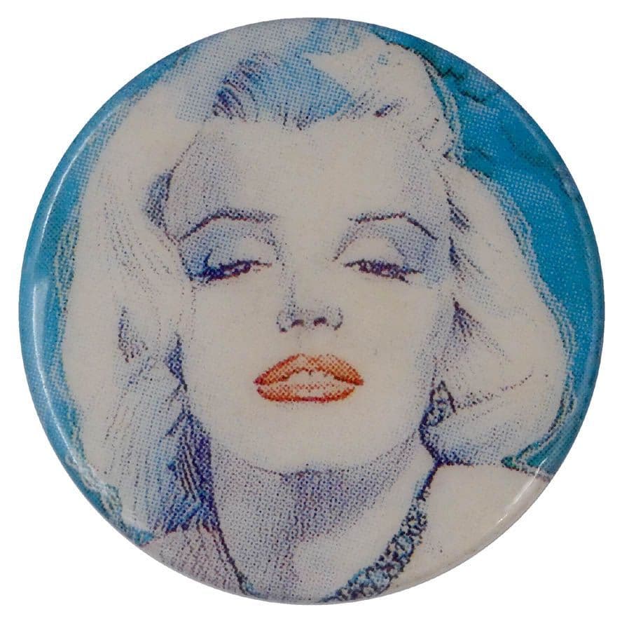Marilyn Monroe - 'Blue Background' Button Badge
