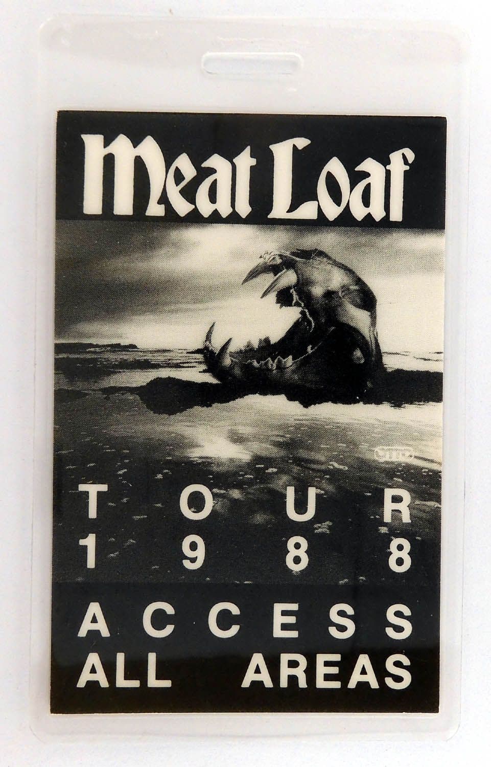 Meat Loaf - 'Lost Boys and Golden Girls Tour 1988' Vintage Laminated Backstage Pass