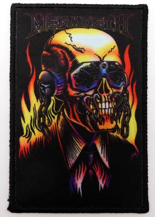Megadeth - 'Flaming Vic' Printed Patch