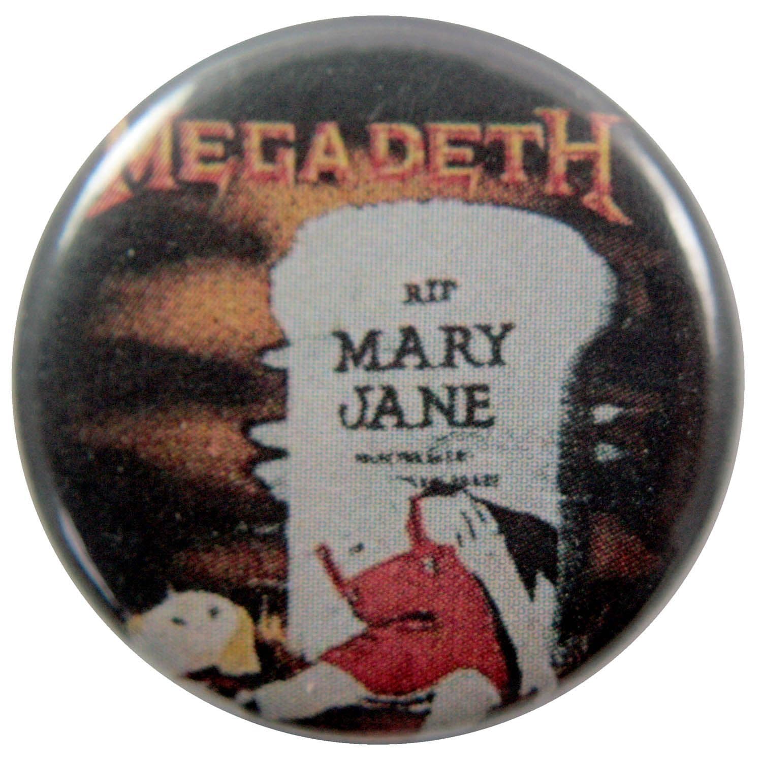 Megadeth - 'Mary Jane' Button Badge