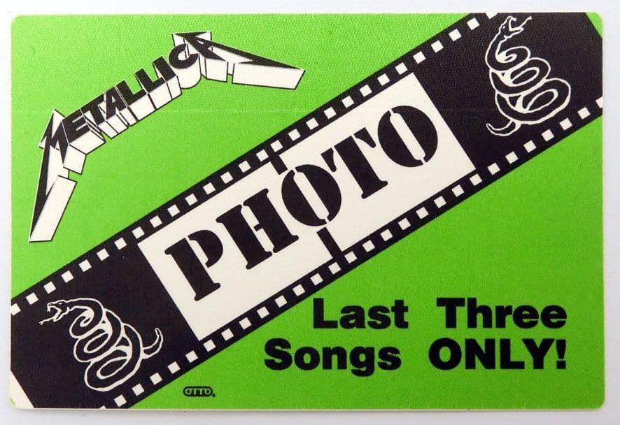Metallica - '1992 Stadium Tour Photo' Backstage Pass