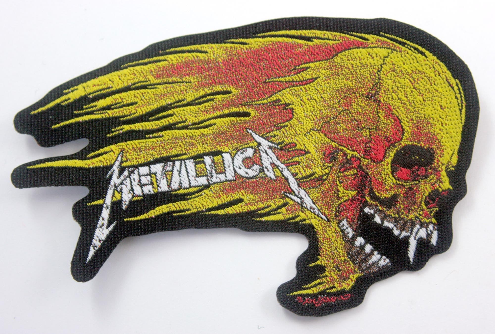 Metallica - 'Flaming Skull' Woven Patch