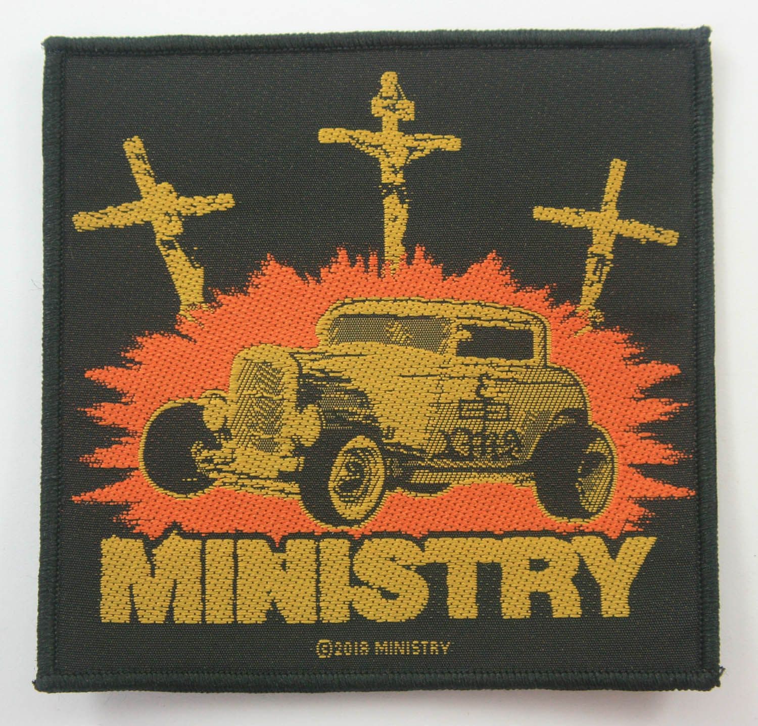 Ministry - 'Jesus Built My Hotrod' Woven Patch