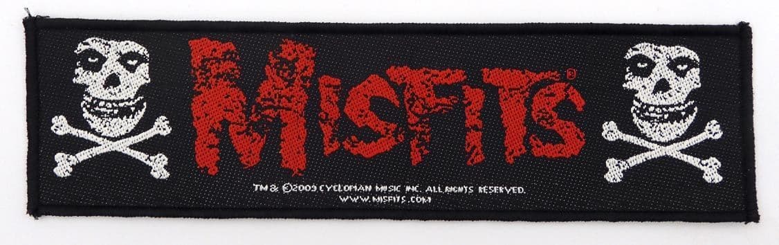 Misfits - 'Skull and Crossbones' Woven Strip Patch