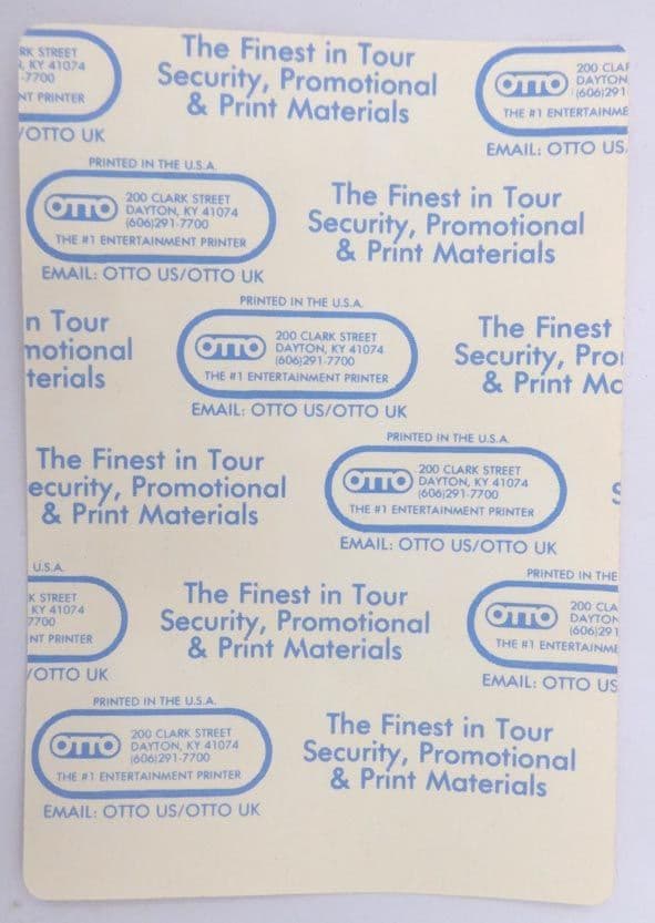 The Moody Blues - 'Sur La Mer Tour 1988 Working Personnel Pink' Backstage Pass