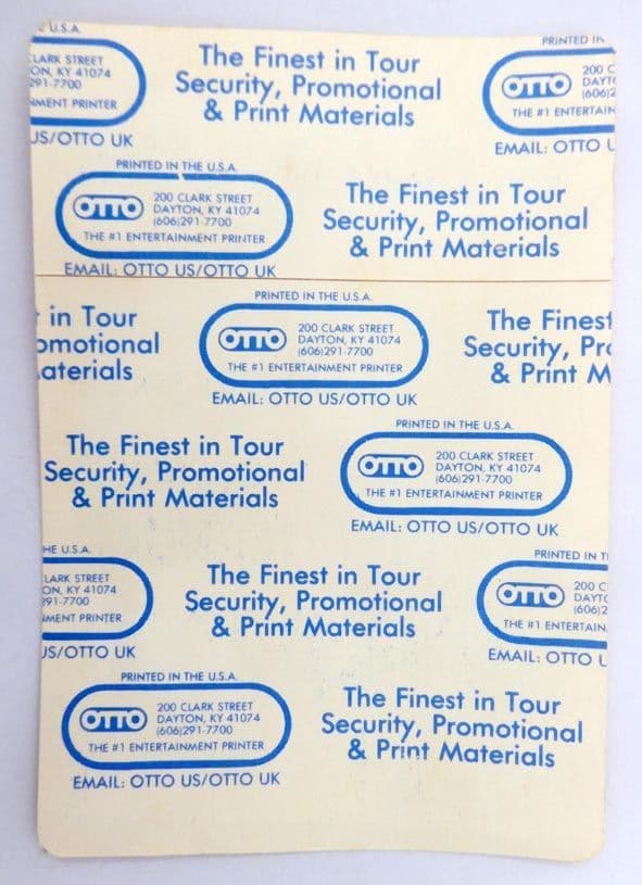 The Moody Blues - 'Sur La Mer Tour 1988 Working Personnel Red' Backstage Pass