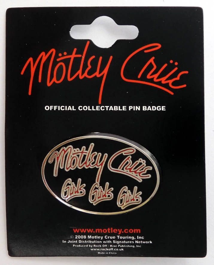 Motley Crue - 'Girls Girls Girls' Enamelled Cast Metal Badge